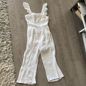 White open back jumpsuit